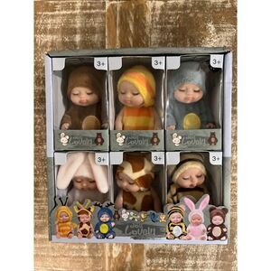 6PCS Reborn Dolls Toy Realistic Newborn Toy Mini Reborn Dolls Ultra Soft Toy Gif